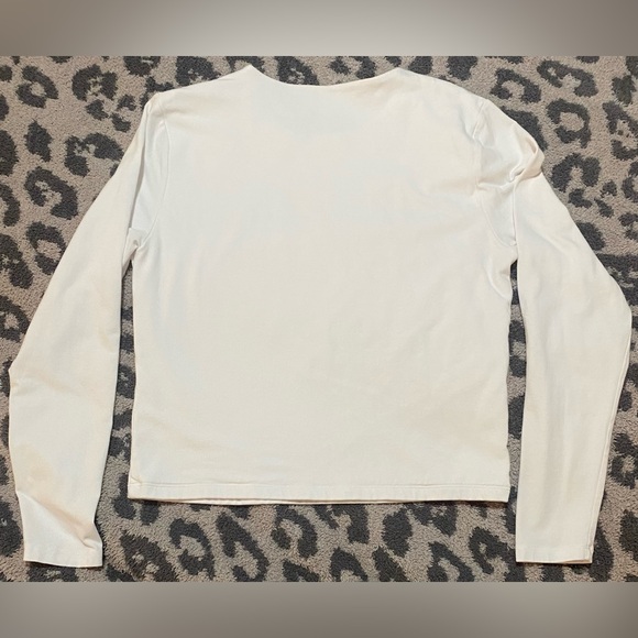 Abercrombie Long Sleeve Cotton Blend Seamless Cropped Tee - Picture 6 of 6